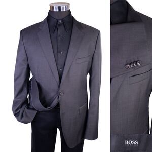 BOSS Hugo Boss Sport Coat Jacket Blazer Sz 42R Two Button Wool USA Made